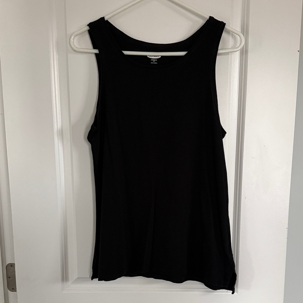 Old Navy Black Scoop Neck Tank Top